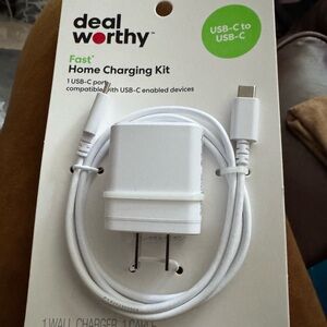 White USB-C Home Charging Kit